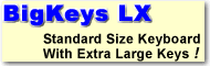 BigKeys keyboard, large size keys on regular size keyboard